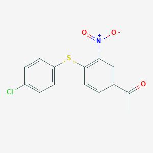 molecular formula C14H10ClNO3S B010368 1-(4-[(4-Chlorophenyl)thio]-3-nitrophenyl)ethan-1-one CAS No. 19688-55-2