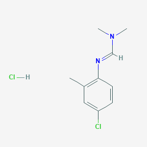 molecular formula C10H13ClN2: HCl<br>C10H14Cl2N2 B010369 Chlordimeform hydrochloride CAS No. 19750-95-9