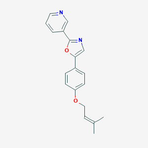 molecular formula C19H18N2O2 B103697 (3,3-Dimethylallyl)halfordinol CAS No. 17190-80-6