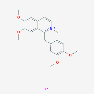 molecular formula C21H24INO4 B010371 1-((3,4-Dimethoxyphenyl)methyl]-6,7-dimethoxy-2-methylisoquinolinium iodide CAS No. 2679-26-7