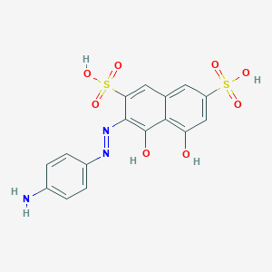 molecular formula C16H13N3O8S2 B103719 3-[(4-Aminophenyl)azo]-4,5-dihydroxynaphthalene-2,7-disulphonic acid CAS No. 15475-84-0