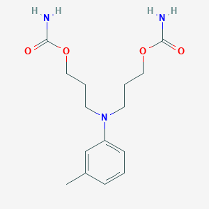 molecular formula C15H23N3O4 B103740 1-Propanol, 3,3'-(m-tolylimino)di-, dicarbamate (ester) CAS No. 19351-44-1
