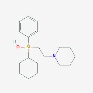 molecular formula C19H31NOSi B010376 Silanol, cyclohexylphenyl[2-(1-piperidinyl)ethyl]- CAS No. 104549-77-1