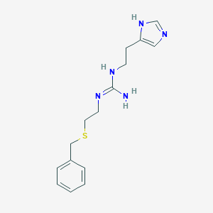 molecular formula C15H21N5S B010377 2-(2-benzylsulfanylethyl)-1-[2-(1H-imidazol-5-yl)ethyl]guanidine CAS No. 102203-14-5