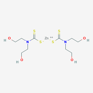 molecular formula C10H20N2O4S4Zn B103781 ZINC bis[bis(2-hydroxyethyl)carbamodithioate] CAS No. 19163-92-9