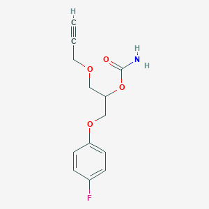 molecular formula C13H14FNO4 B103783 1-(4-Fluorophenoxy)-3-(2-propynyloxy)-2-propanol carbamate CAS No. 16222-53-0