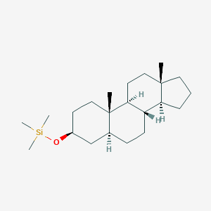 molecular formula C22H40OSi B103785 [(3S,5S,8S,9S,10S,13S,14S)-10,13-Dimethyl-2,3,4,5,6,7,8,9,11,12,14,15,16,17-tetradecahydro-1H-cyclopenta[a]phenanthren-3-yl]oxy-trimethylsilane CAS No. 18899-44-0
