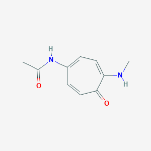 molecular formula C10H12N2O2 B103799 Acetamide, N-(4-(methylamino)-5-oxo-1,3,6-cycloheptatrien-1-YL)- CAS No. 18188-68-6