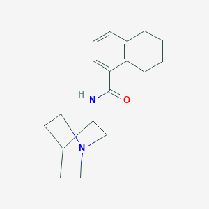molecular formula C18H24N2O B103836 (S)-N-(Quinuclidin-3-yl)-5,6,7,8-tetrahydronaphthalene-1-carboxamide CAS No. 135729-78-1