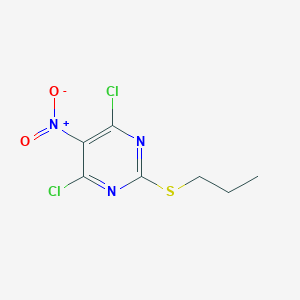 molecular formula C7H7Cl2N3O2S B103838 4,6-二氯-5-硝基-2-(丙硫基)嘧啶 CAS No. 145783-14-8