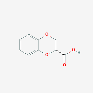 molecular formula C9H8O4 B103854 (R)-1,4-Benzodioxane-2-carboxylic acid CAS No. 70918-53-5