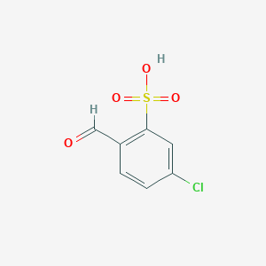 molecular formula C7H5ClO4S B010386 5-Chloro-2-formylbenzenesulphonic acid CAS No. 88-33-5