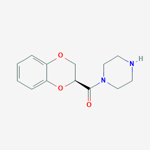 molecular formula C13H16N2O3 B103878 (S)-1,4-Benzodioxan-2-carboxypiperazine CAS No. 401941-54-6