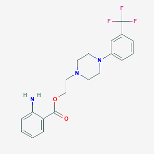 molecular formula C₂₀H₂₂F₃N₃O₂ B103903 4-(3-(Trifluoromethyl)phenyl)piperazine-1-ethyl 2-aminobenzoate CAS No. 51941-08-3