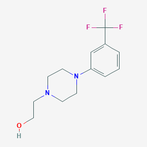 molecular formula C13H17F3N2O B103906 Piperazineethanol, 4-(alpha,alpha,alpha-trifluoro-m-tolyl)- CAS No. 40004-29-3