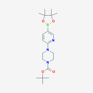 molecular formula C20H32BN3O4 B103934 Tert-butyl 4-(5-(4,4,5,5-tetramethyl-1,3,2-dioxaborolan-2-yl)pyridin-2-yl)piperazine-1-carboxylate CAS No. 496786-98-2