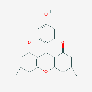molecular formula C23H26O4 B103951 9-(4-hydroxyphenyl)-3,3,6,6-tetramethyl-3,4,5,6,7,9-hexahydro-1H-xanthene-1,8(2H)-dione CAS No. 37797-12-9