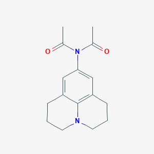 molecular formula C16H20N2O2 B010399 2,3,6,7-Tetrahydro-9-(diacetylamino)-1H,5H-benzo(ij)quinolizine CAS No. 101077-21-8
