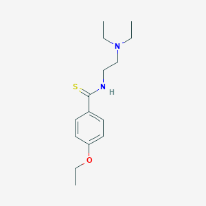 molecular formula C15H24N2OS B103990 BENZAMIDE, N-(2-DIETHYLAMINOETHYL)-p-ETHOXYTHIO- CAS No. 16531-19-4