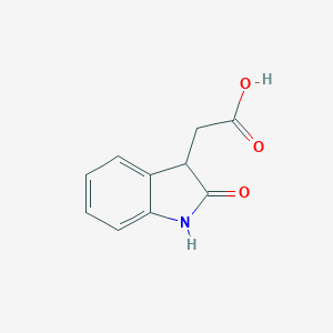 molecular formula C10H9NO3 B103997 (2-oxo-2,3-dihydro-1H-indol-3-yl)acetic acid CAS No. 2971-31-5