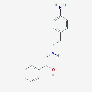 molecular formula C16H21ClN2O B104004 (R)-2-((4-Aminophenethyl)amino)-1-phenylethanol hydrochloride CAS No. 521284-22-0