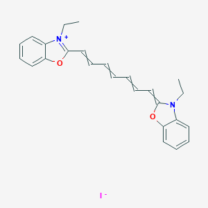molecular formula C25H25N2O2.I B104033 Benzoxazolium, 3-ethyl-2-[7-(3-ethyl-2(3H)-benzoxazolylidene)-1,3,5-heptatrien-1-yl]-, iodide (1:1) CAS No. 15185-43-0