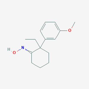 molecular formula C15H21NO2 B104038 N-[2-ethyl-2-(3-methoxyphenyl)cyclohexylidene]hydroxylamine CAS No. 15548-02-4
