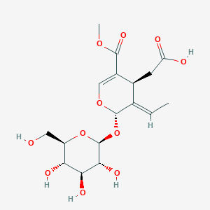 molecular formula C17H24O11 B104045 Elenolic acid 2-O-glucoside CAS No. 60539-23-3