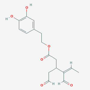 molecular formula C17H20O6 B104066 2-(3,4-dihydroxyphenyl)ethyl (E,3S)-4-formyl-3-(2-oxoethyl)hex-4-enoate CAS No. 149183-75-5