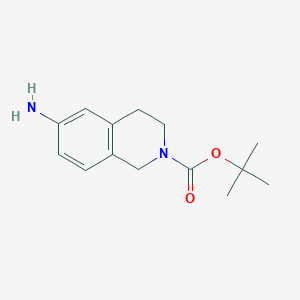 molecular formula C14H20N2O2 B104068 Tert-butyl 6-amino-3,4-dihydroisoquinoline-2(1h)-carboxylate CAS No. 164148-92-9