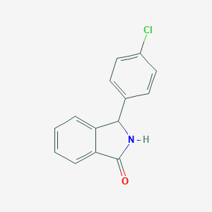molecular formula C14H10ClNO B104086 3-(4-Chlorophenyl)isoindolin-1-one CAS No. 2224-77-3