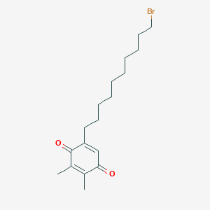 molecular formula C18H27BrO2 B104126 5-(10-Bromodecyl)-2,3-dimethyl-2,5-cyclohexadiene-1,4-dione CAS No. 128209-65-4