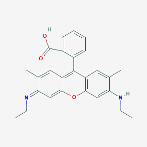 molecular formula C26H26N2O3 B104130 9-(2-羧酸苯基)-3,6-双(乙氨基)-2,7-二甲基黄茋 CAS No. 25152-49-2