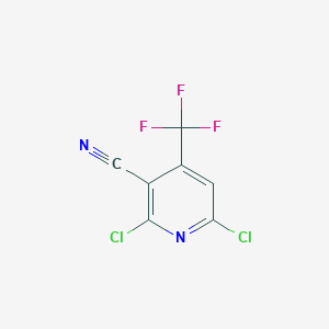 molecular formula C7HCl2F3N2 B104139 2,6-Dichloro-4-(trifluoromethyl)nicotinonitrile CAS No. 13600-42-5