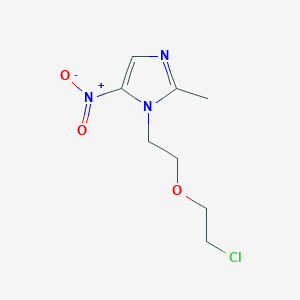 molecular formula C8H12ClN3O3 B104166 Imidazole, 1-((2-chloroethoxy)ethyl)-2-methyl-5-nitro- CAS No. 16156-93-7