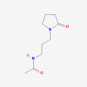 molecular formula C9H16N2O2 B010421 N-(3-乙酰氨基丙基)吡咯烷-2-酮 CAS No. 106692-36-8