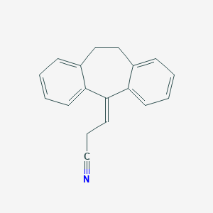 molecular formula C18H15N B104211 3-(10,11-dihydro-5H-dibenzo[a,d]cyclohepten-5-ylidene)propanenitrile CAS No. 40443-02-5