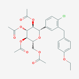 (2R,3R,4R,5S,6S)-2-(Acetoxymethyl)-6-(4-chloro-3-(4-ethoxybenzyl)phenyl)tetrahydro-2H-pyran-3,4,5-triyl triacetate