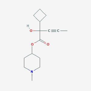 molecular formula C15H23NO3 B010424 1-Methyl-4-piperidyl cyclobutyl(1-propynyl)glycolate CAS No. 101030-74-4