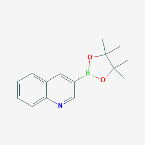 molecular formula C15H18BNO2 B104249 3-(4,4,5,5-Tetramethyl-1,3,2-dioxaborolan-2-yl)quinoline CAS No. 171364-85-5