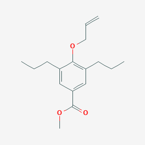 molecular formula C17H24O3 B010425 Benzoic acid, 4-(allyloxy)-3,5-dipropyl-, methyl ester CAS No. 100347-78-2