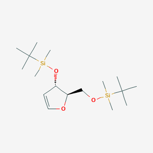 molecular formula C17H36O3Si2 B104268 1,4-Anhydro-2-deoxy-3,5-bis-O-(t-butyldimethylsilyl)-D-erythro-pent-1-enitol CAS No. 173327-56-5