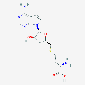 molecular formula C15H21N5O4S B010427 S-3'-Deoxy-7-deazaadenosylhomocysteine CAS No. 110880-46-1