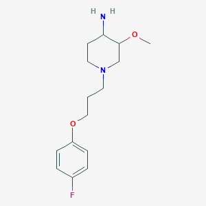 molecular formula C15H23FN2O2 B010428 1-[3-(4-Fluorophenoxy)propyl]-3-methoxypiperidin-4-amine CAS No. 104860-26-6