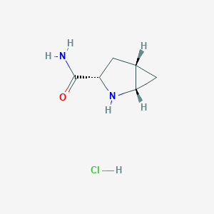 molecular formula C6H11ClN2O B104324 (1S,3S,5S)-2-氮杂双环[3.1.0]己烷-3-甲酰胺盐酸盐 CAS No. 709031-39-0