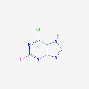molecular formula C5H2ClIN4 B104377 6-Chloro-2-iodopurine CAS No. 18552-90-4