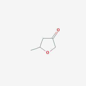 molecular formula C5H8O2 B104387 5-methyloxolan-3-one CAS No. 34003-72-0