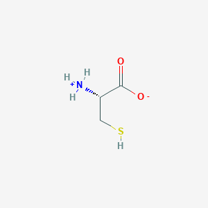 molecular formula C3H7NO2S B104390 (2R)-2-ammonio-3-mercaptopropanoate CAS No. 202114-66-7