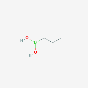 molecular formula C3H9BO2 B104398 Propylboronic acid CAS No. 17745-45-8