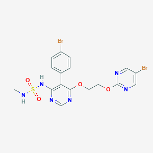 molecular formula C17H16Br2N6O4S B104400 5-(4-bromophenyl)-6-[2-(5-bromopyrimidin-2-yl)oxyethoxy]-N-(methylsulfamoyl)pyrimidin-4-amine CAS No. 441798-25-0